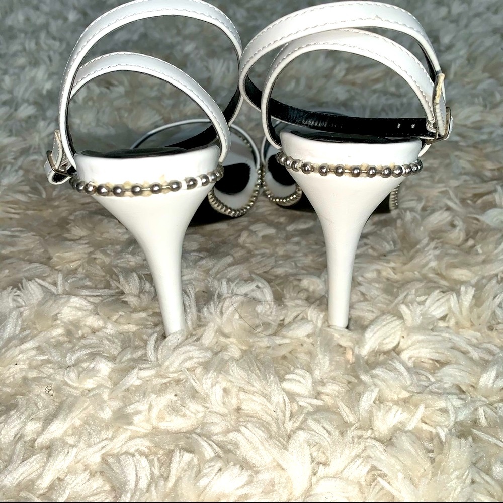 🛍SALE 🛍Fashion Nova White Studded Sandal Heel - Picture 9 of 13